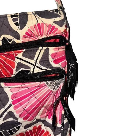 Vera Bradley Cherry Blossoms Shoulder Crossbody Purse Pink Gray Clean Retired - Picture 5 of 6